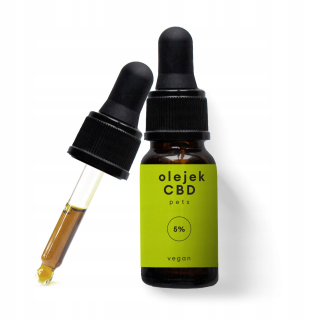 CBD olej 5% PLNÉ SPECTRUM pes mačka VEGAN 30 ml